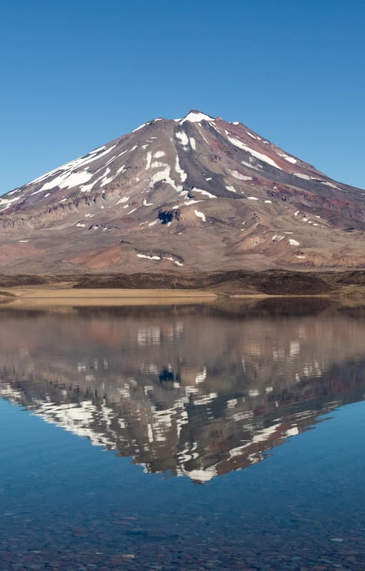 Laguna Diamante regala uno de los paisajes más magníficos de nuestro pais.