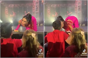 Lali Espósito besó a una fanática que se desmayó en su show y el momento se volvió viral (Foto: Captura de TikTok @vcastano5)