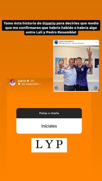 Lali Espósito estaría en pareja con Pedro Rosemblat (Foto: captura/Instagram)