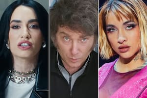 Lali Espósito, Javier Milei y María Becerra