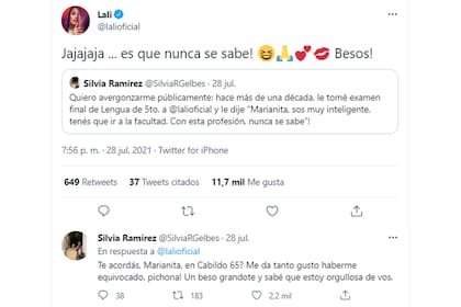 Lali Espósito le respondió a la profesora que había cuestionado su vocación artística algunos años atrás