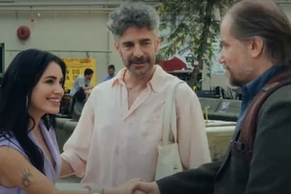 Lali Espósito, Leonardo Sbaraglia y Marcelo Subiotto en una escena de Puan