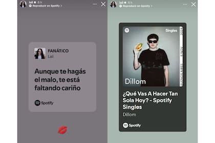 Lali Espósito respaldó a Dillom luego de que un tuitero libertario lo insultara en un avión