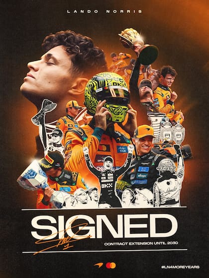 Lando Norris extendió su contrato con McLaren hasta 2030