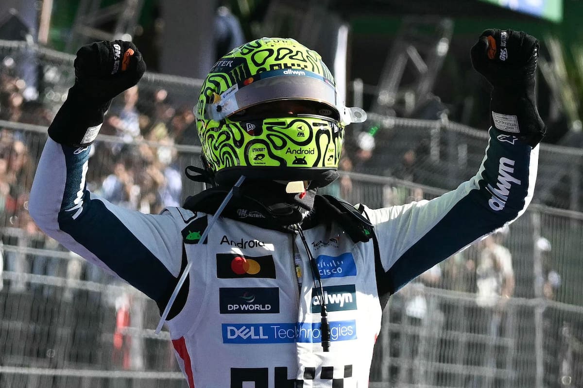 Lando Norris ganó el Gran Premio de México y escaló al primer puesto de la tabla de posiciones de pilotos