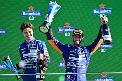 Lando Norris y Daniel Ricciardo, la fórmula de pilotos de McLaren acumulan 33 grandes premios en la escudería de Woking; el británico aventaja por amplio margen al australiano en las pruebas de clasificación y en carreras