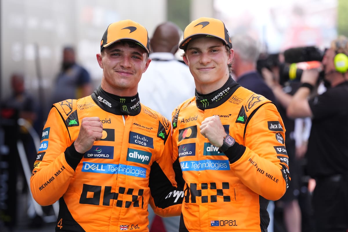 Lando Norris y Oscar Piastri, de McLaren, son los lídres del campeonato de la Fórmula 1