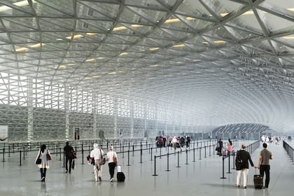El interior de una de las terminales, de acuerdo al proyecto en ejecución