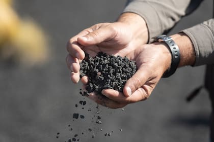 Lapilli en zona de volcanes.