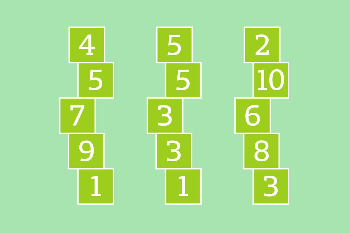 Lápiz y papel en mano, solo es cuestión de hacer los cambios adecuados. Solo podés mover un bloque de una columna a otra