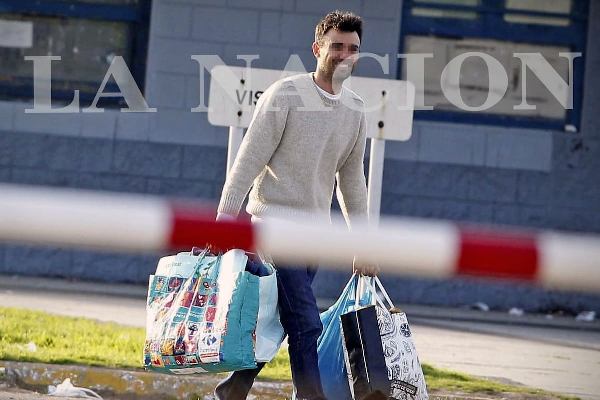 Larraburu al salir del penal de Ezeiza