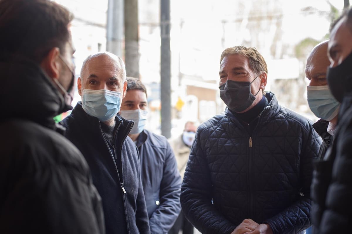 Larreta acompañó a Santilli durante una recorrida por Lanús