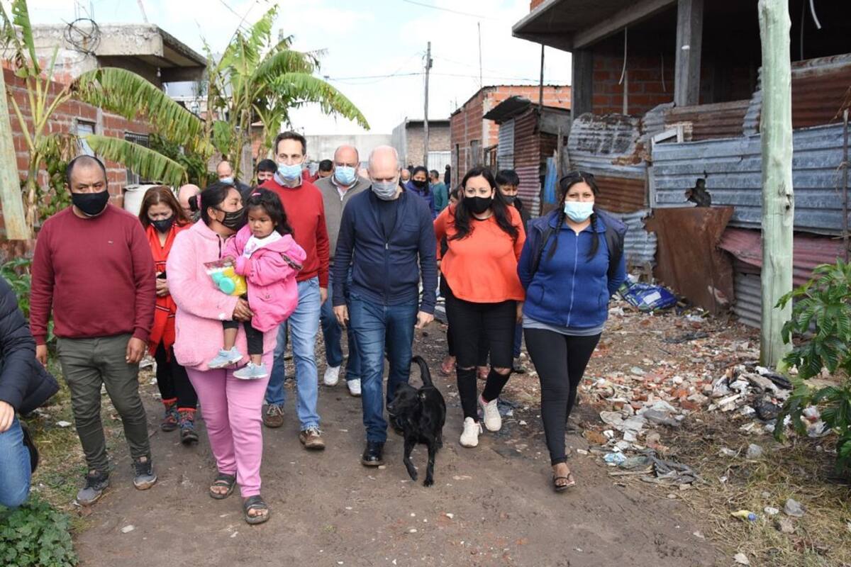 Larreta, durante una visita a Villa Fiorito