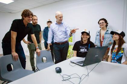 Larreta se mostró con Lousteau en la presentación de la edición especial de la Game Jam
