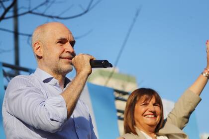 Larreta y Bullrich, durante el cierre de campaña en la Capital