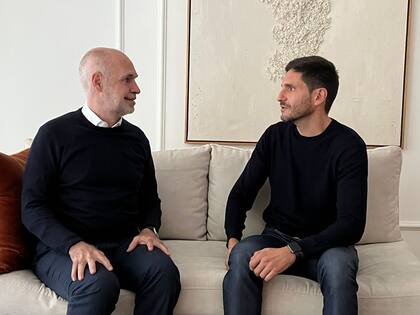 Larreta y Maximiliano Pullaro, en una imagen que dio que hablar en el Pro
