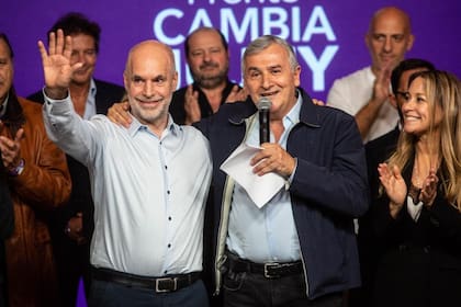 Larreta y Morales, durante la celebración del triunfo radical en Jujuy