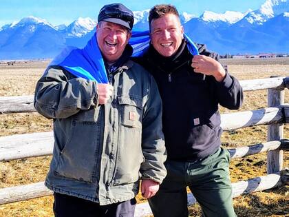 Larry Coleman, propietario de Coleman Angus Ranch y Santiago Debernardi, experto genetista ganadero