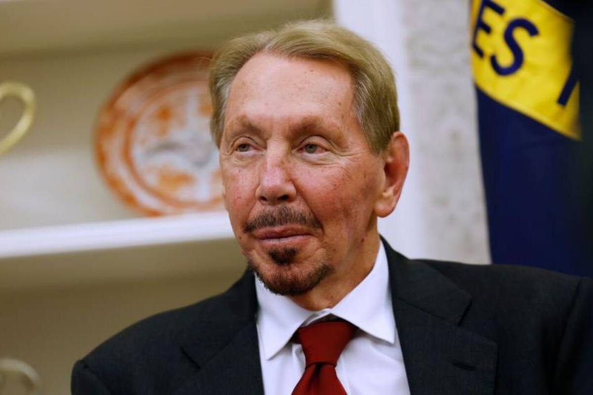 Larry Ellison, fotografiado en una reunión en la Oficina Oval a principios de este año, ha superado a Elon Musk en riqueza.