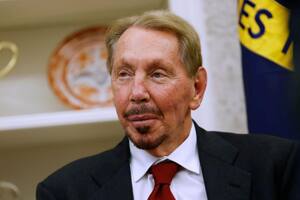 Larry Ellison, fotografiado en una reunión en la Oficina Oval a principios de este año, ha superado a Elon Musk en riqueza.
