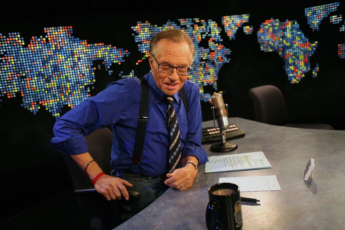 Larry King en el estudio de CNN, en Los Ángeles, 2007.