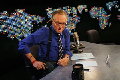 Larry King en el estudio de CNN, en Los Ángeles, 2007.