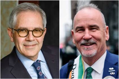 Larry Krasner y Patrick Dugan, precandidatos a fiscal de distrito de Filadelfia