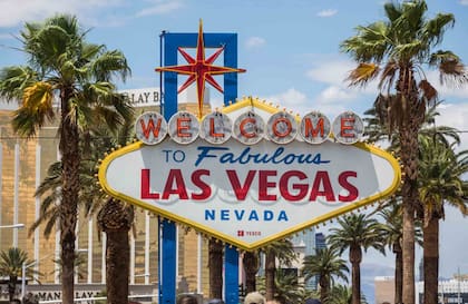 Cartel de bienvenida a Las Vegas.