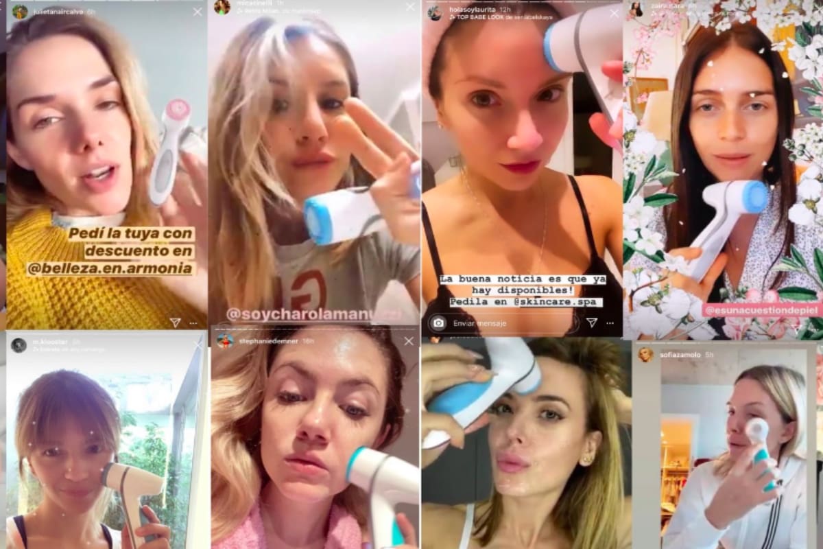 Las actrices se sumarona la polémica por las maquinas dermatológicas que promocionan famosas e influencers