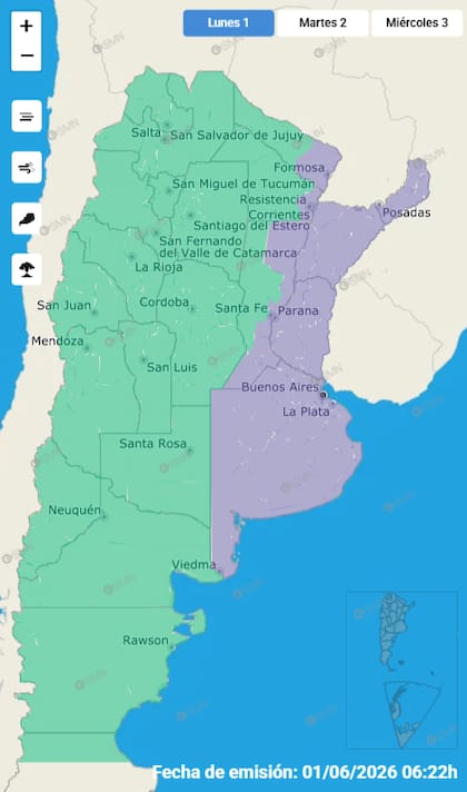 Las advertencias por nieblas para este lunes