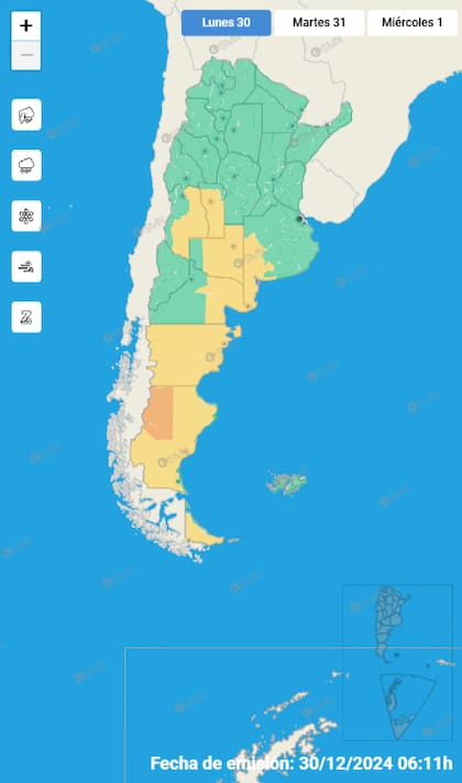 Las alertas para este lunes.