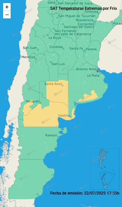 Las alertas por el frío.