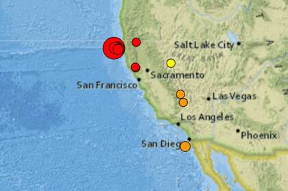 Las alertas por teremotto en la costa de California