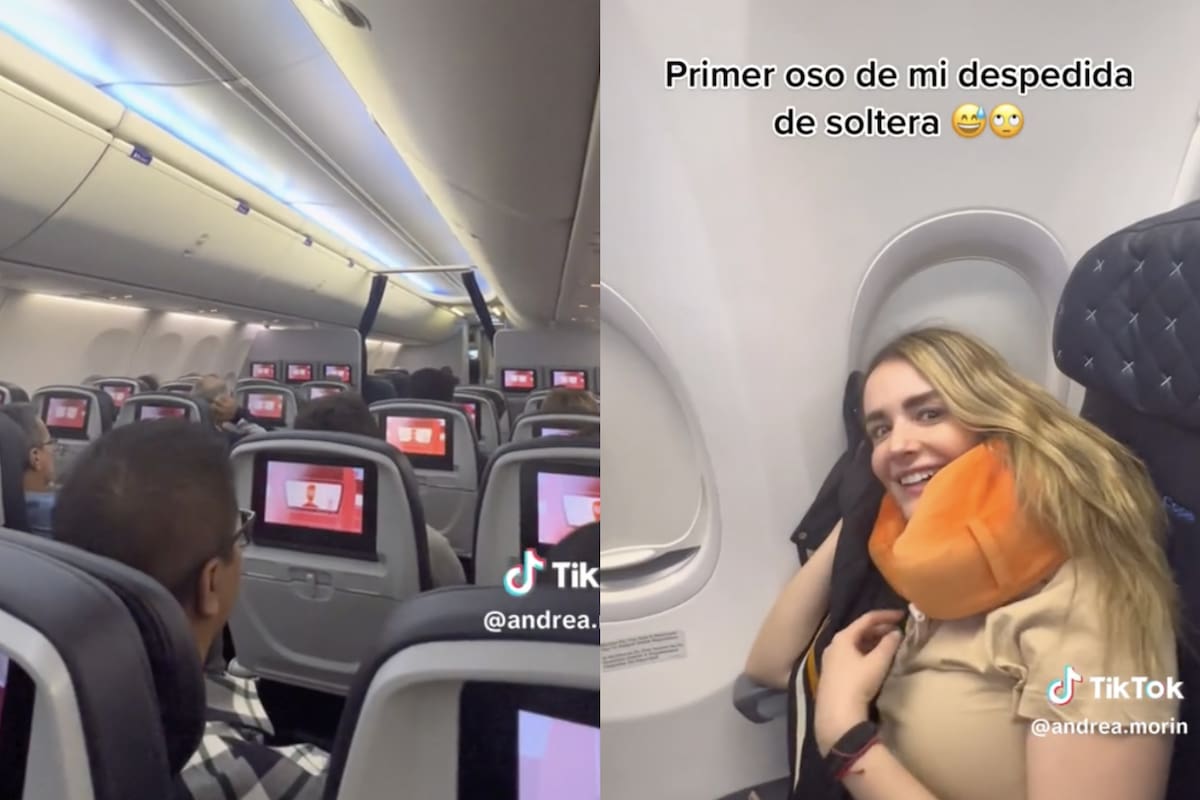 Las amigas de la futura novia celebraron en el avión con un particular mensaje por parte de la tripulación