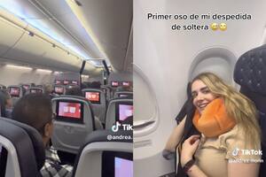 Las amigas de la futura novia celebraron en el avión con un particular mensaje por parte de la tripulación