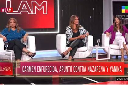 Las angelitas se cruzaron con Carmen Barbieri (Foto: captura de video)