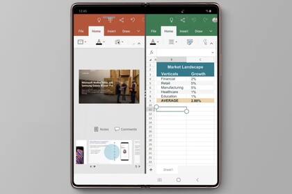 Las aplicaciones de Office están optimizadas para que se pueda arrastrar contenido entre una y otra con el dedo
