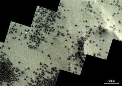 Las arañas de Marte vista por un obturador de la NASA