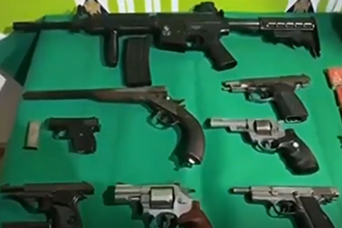 Las armas secuestradas cuando se desbarató la banda de secuestradores