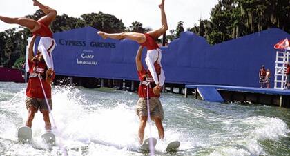 Las atracciones principales de Cypress Gardens eran sobre agua
