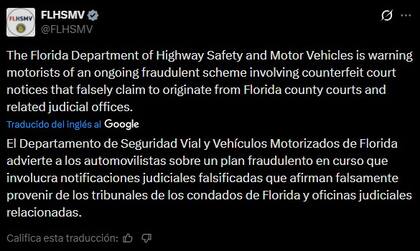 Las autoridades de Florida emitieron una alerta por estafas vinculadas a notificaciones judiciales