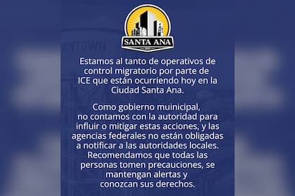 Las autoridades locales advirtieron a la comunidad migrante de la ciudad