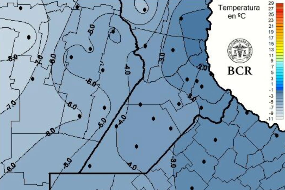 Las bajas temperaturas volvieron a ser crudas en toda la zona agrícola