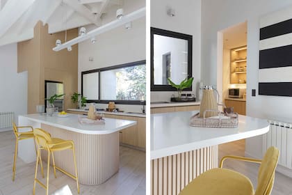 Las bandejas fueron diseñadas a medida por NRV Arquitectura.