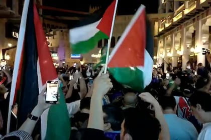 Las banderas de Palestina en Doha