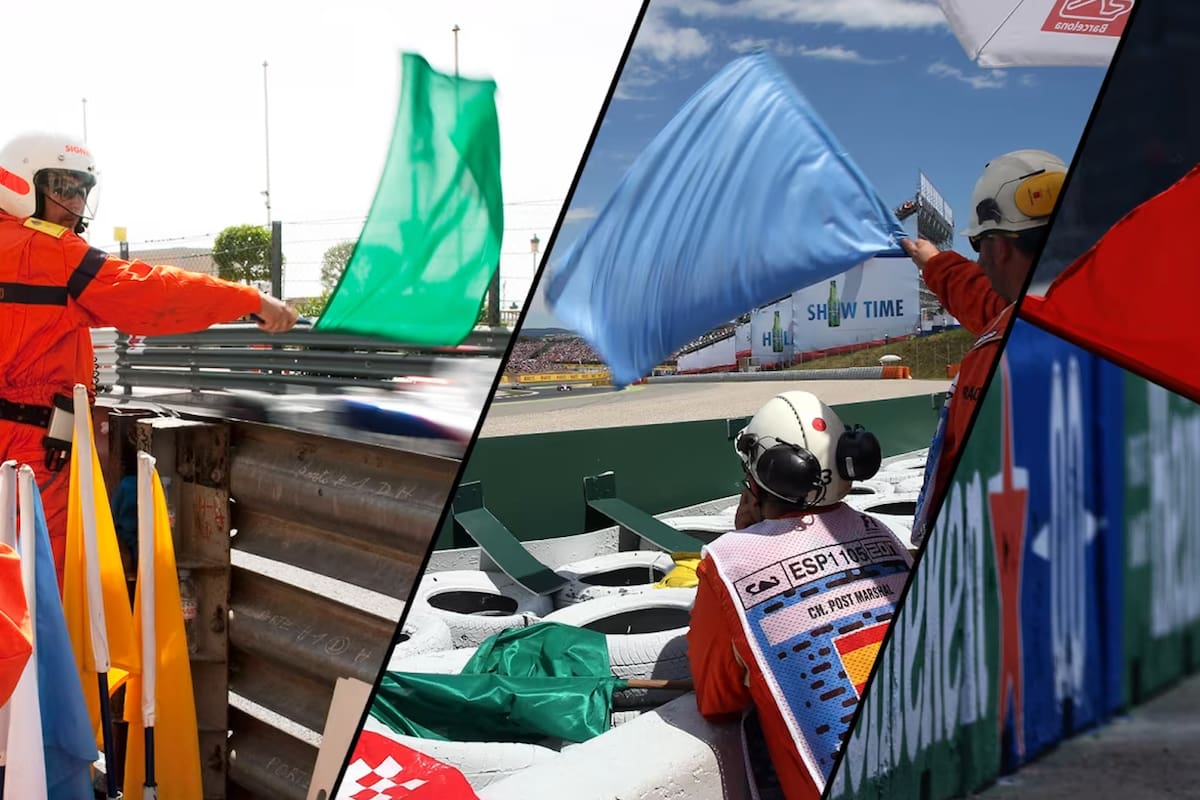 Las banderas en Fórmula 1 preservan la seguridad de los conductores y su color indica un contexto determinado