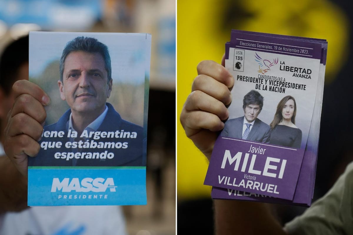 Las boletas de Sergio Massa y Javier Milei