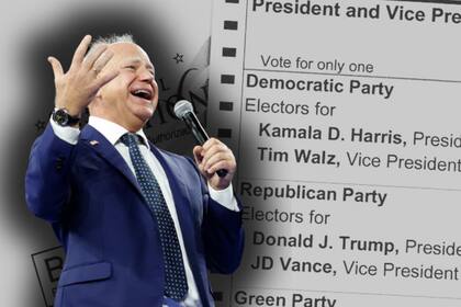 Las boletas electrónicas en Palm Beach estaban mal escritas y decían "Tom" Walz, en lugar de Tim