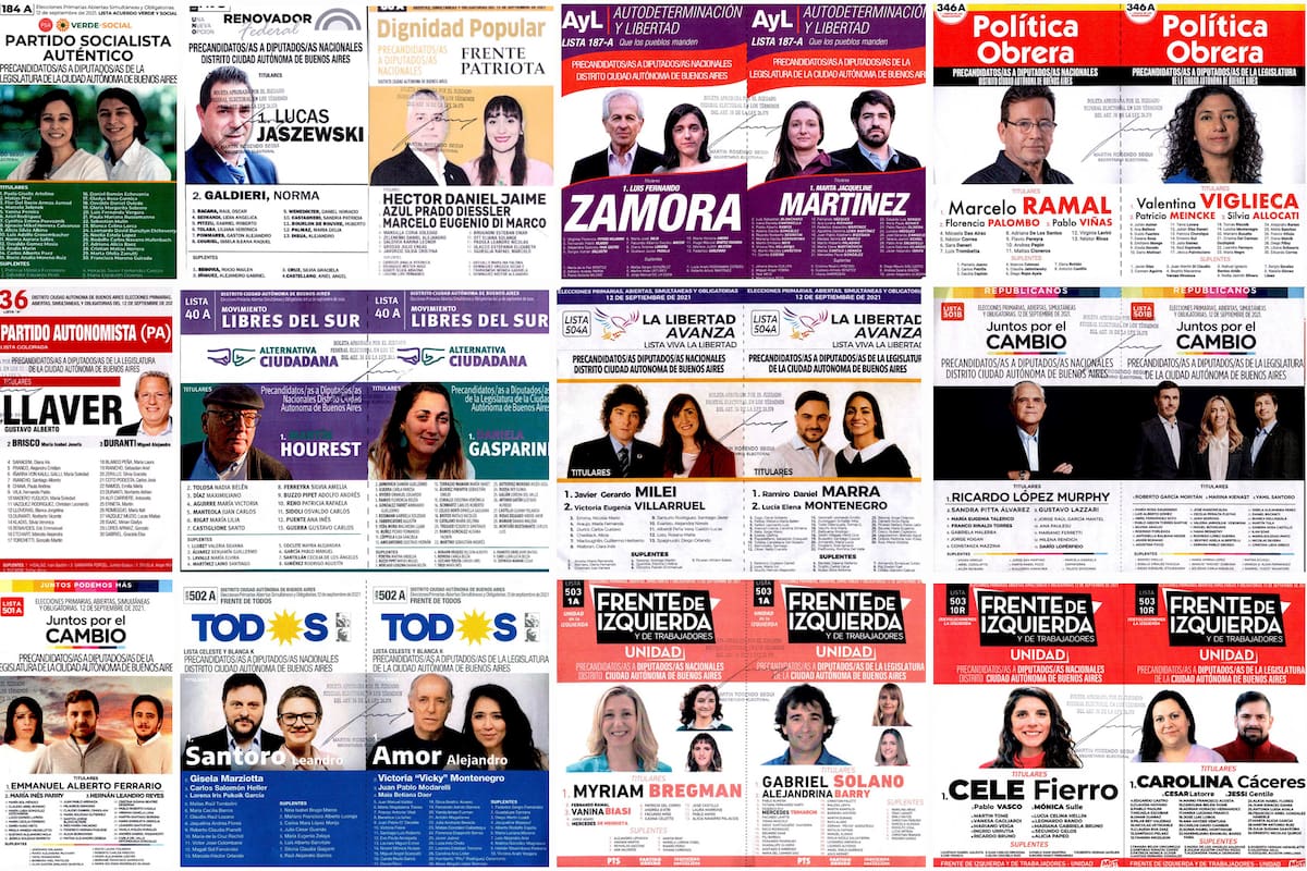 Las boletas que se utilizaron en las PASO porteñas de 2021