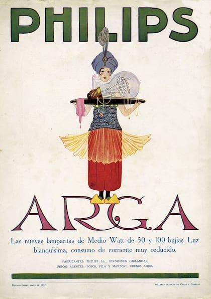 Las bombitas de Philips fueron muy publicitadas y buscadas. 1917.